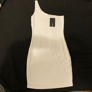 White One Shoulder Bodycon Dress
